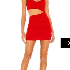 superdown Red Cutout Mini Dress